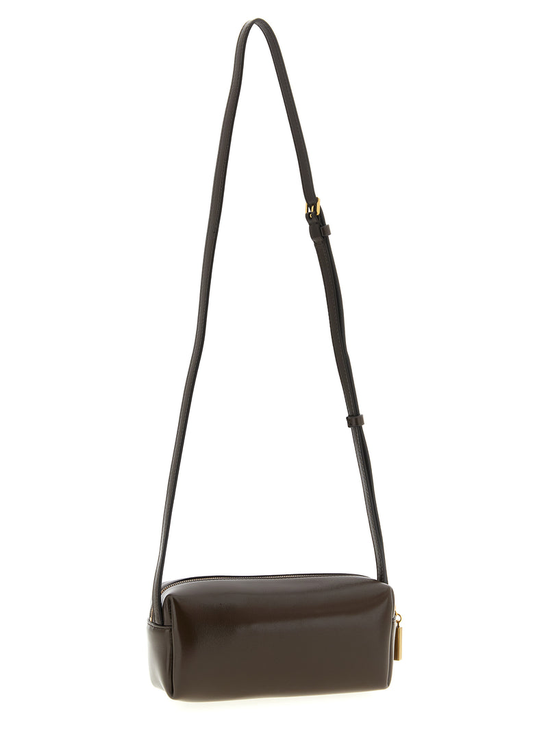 Khaite Brown Calfskin Kye Mini Crossbody Bag