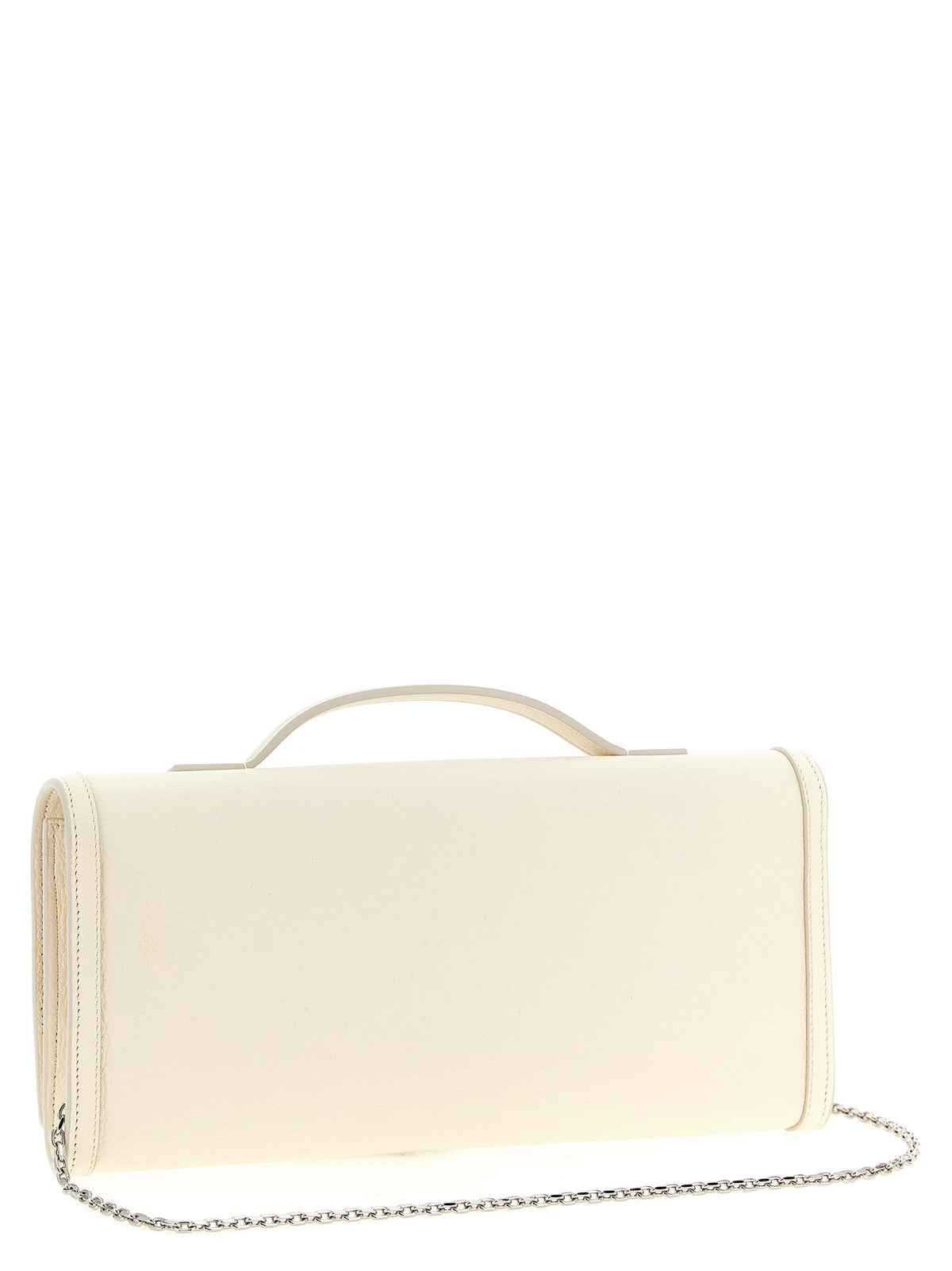 Roger Vivier Belle Vivier White Calfskin Clutch Bag