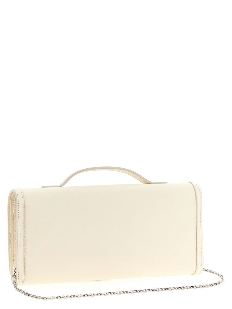Roger Vivier Belle Vivier White Calfskin Clutch Bag