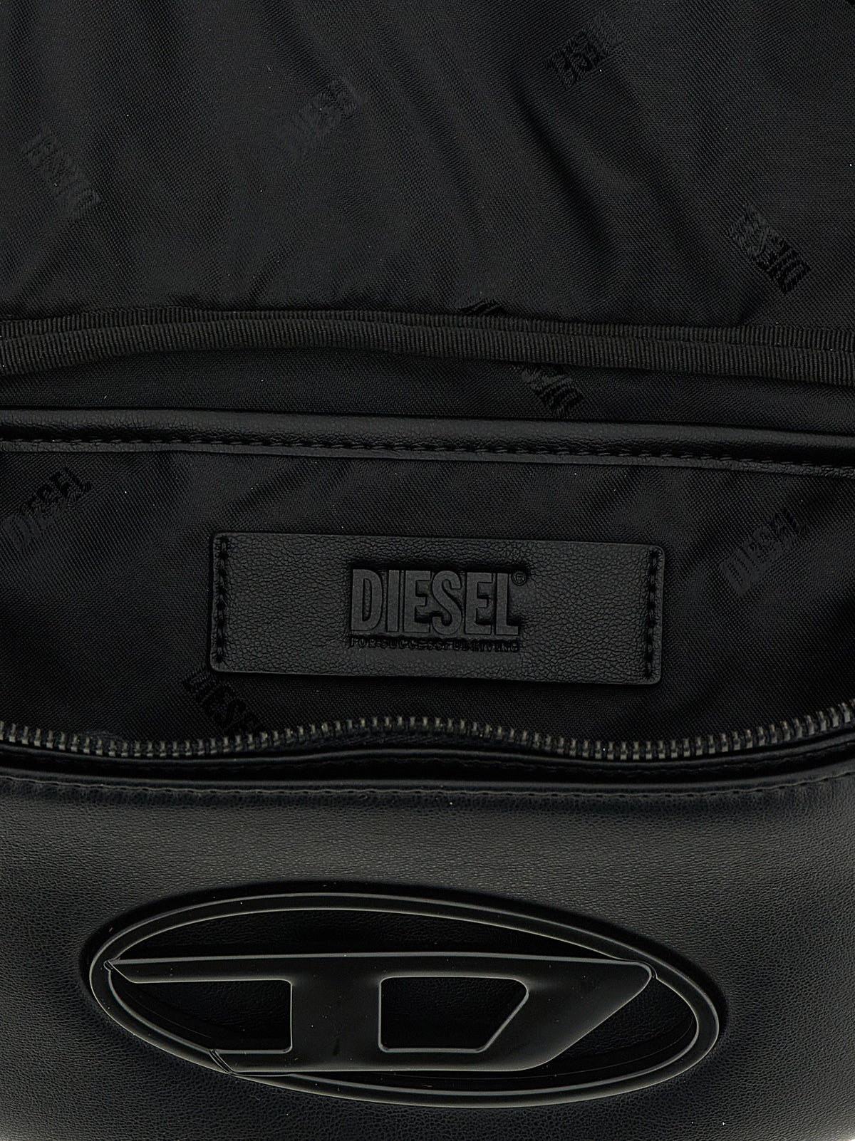 Diesel Holi-D Black Polyurethane Crossbody Bag