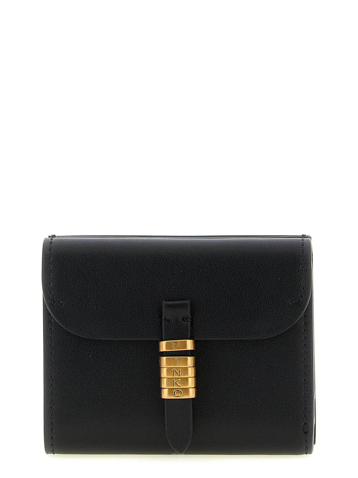 PINKO Black Cowhide Cardholder - Luxury Wallet for Women