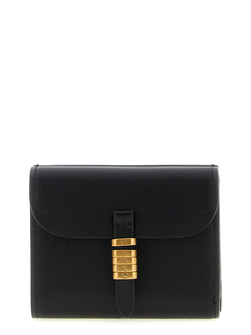 PINKO Black Cowhide Cardholder - Stylish and Functional