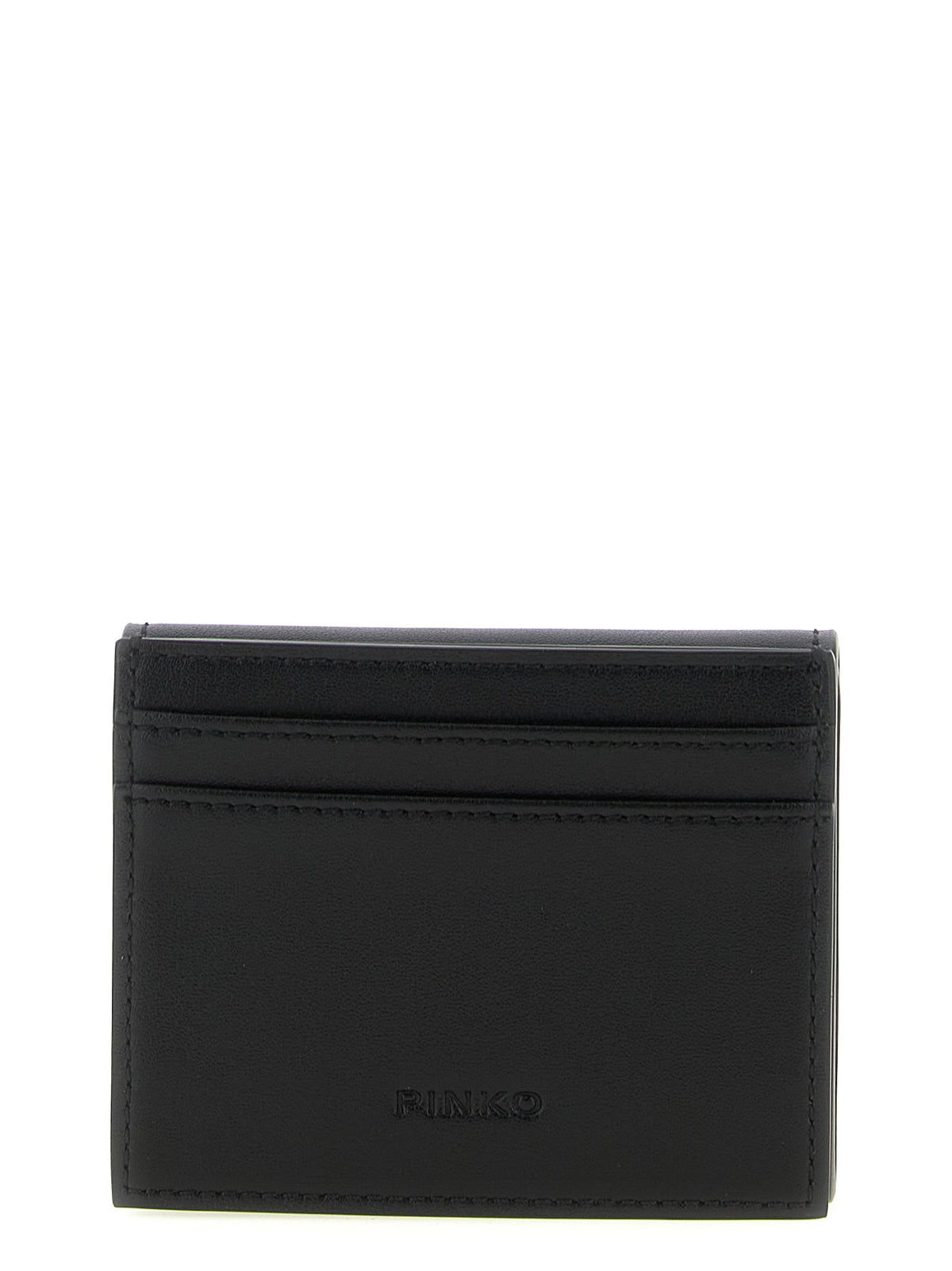 PINKO Black Cowhide Cardholder - Luxury Wallet for Women