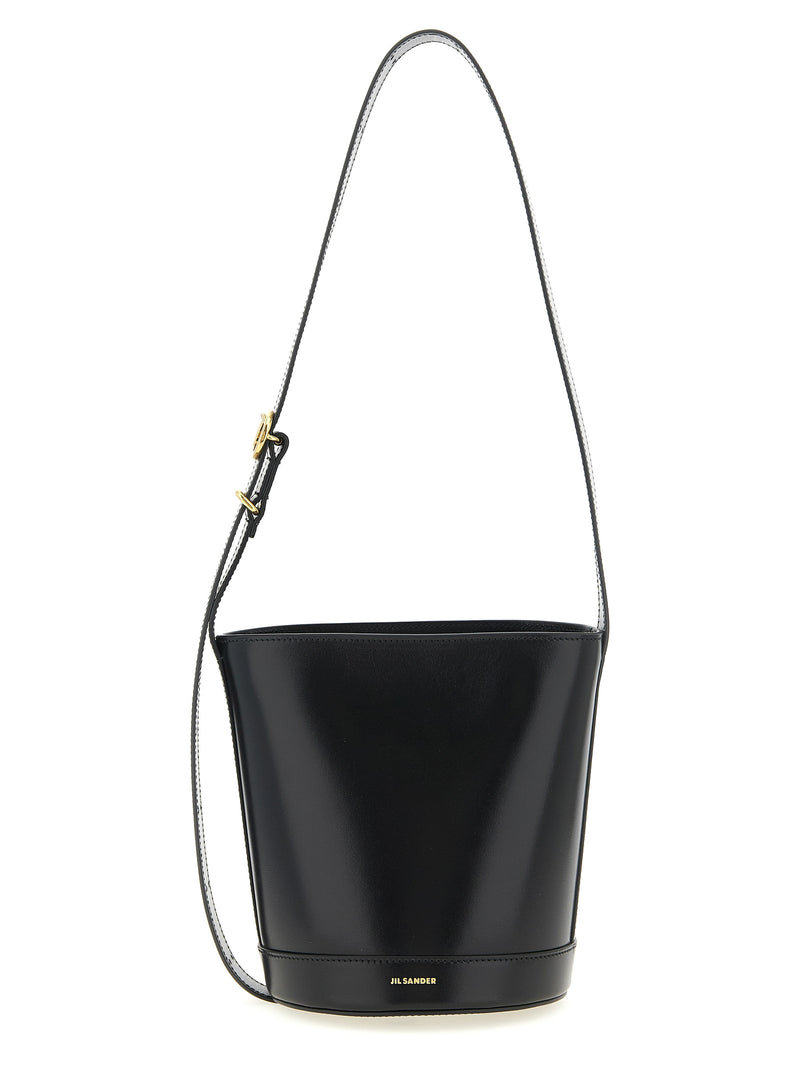 Jil Sander Black Calfskin Shoulder Bag - Elegant & Versatile