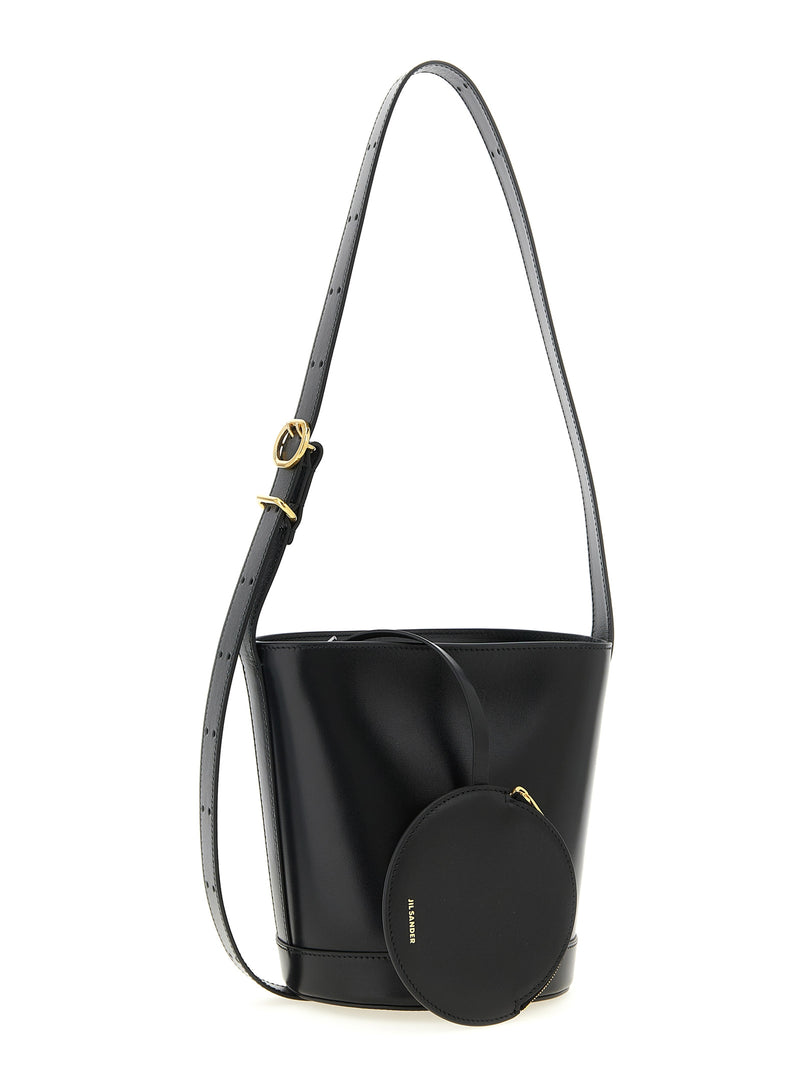 Jil Sander Black Calfskin Shoulder Bag - Elegant & Versatile