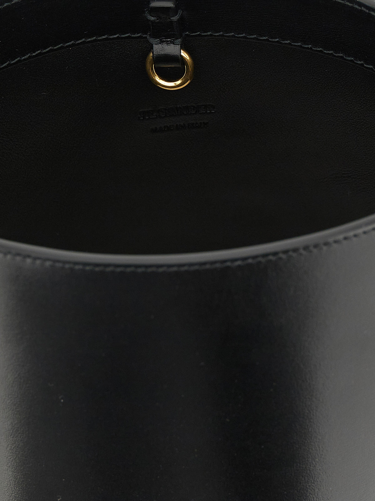 Jil Sander Black Calfskin Shoulder Bag - Elegant & Versatile