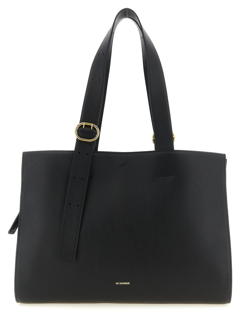 Jil Sander Black Calfskin Tote Bag - Elegant & Durable