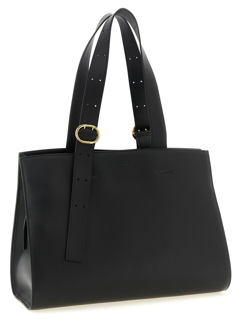 Jil Sander Black Calfskin Tote Bag - Elegant & Durable