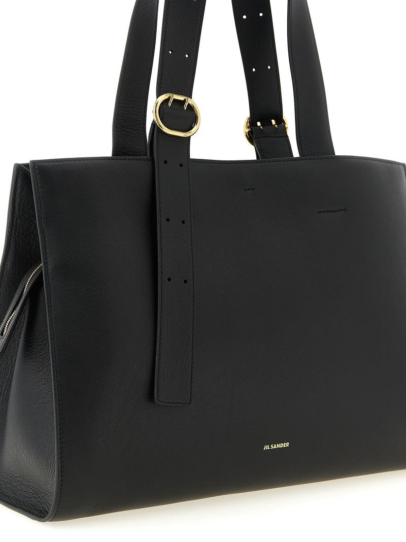 Jil Sander Black Calfskin Tote Bag - Elegant & Durable