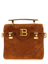 Balmain B-Buzz 23 Brown Calfskin Handbag