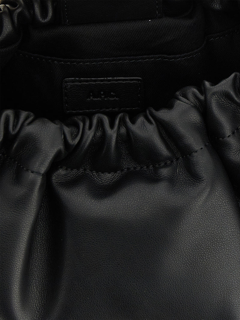 A.P.C. Ninon Hoop Black Shoulder Bag