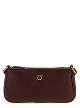 PINKO Half Moon Bordeaux Cowhide Crossbody Bag