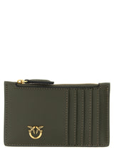 PINKO Porte-cartes bicolore en cuir de vachette