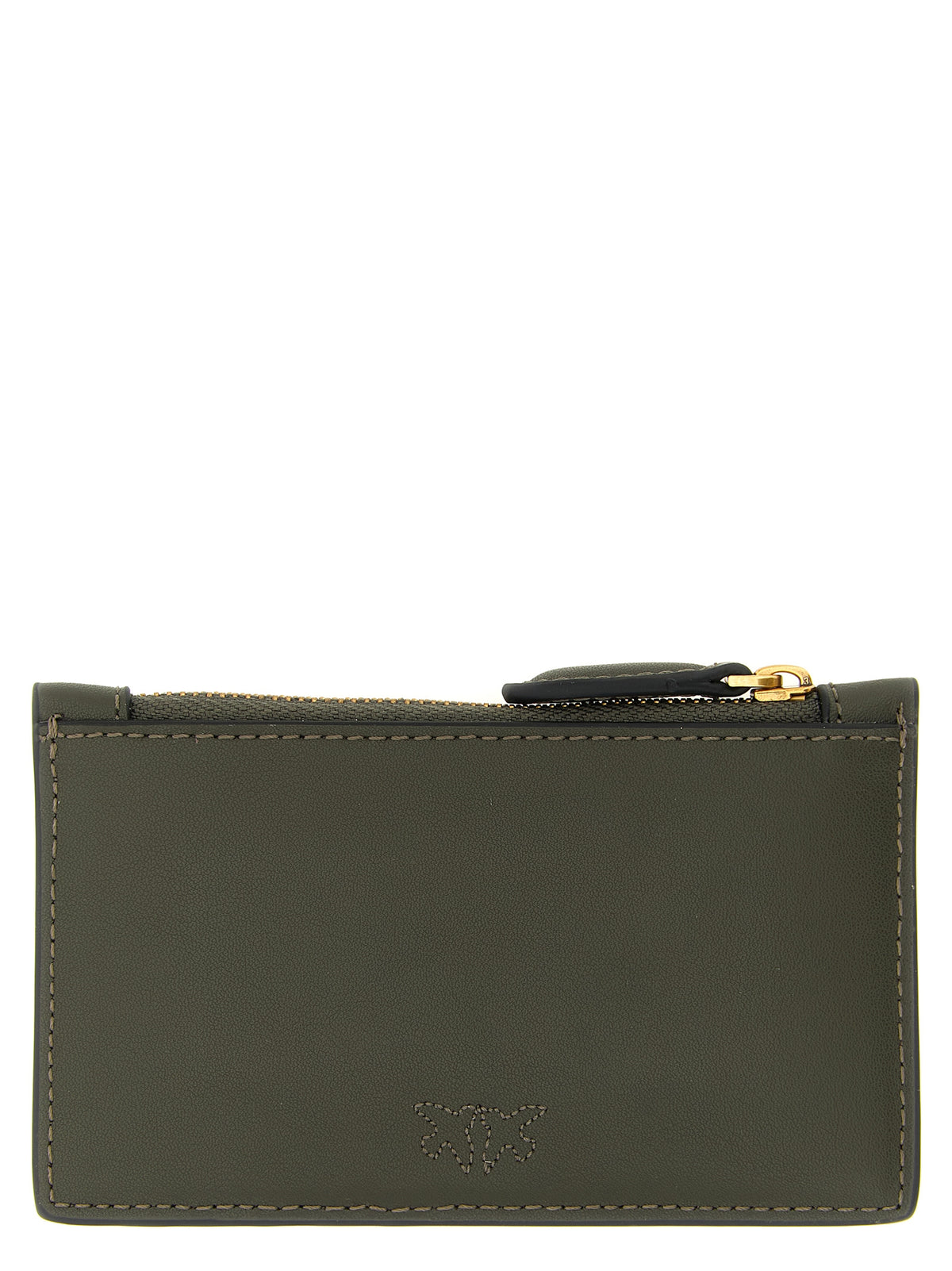 PINKO Porte-cartes bicolore en cuir de vachette