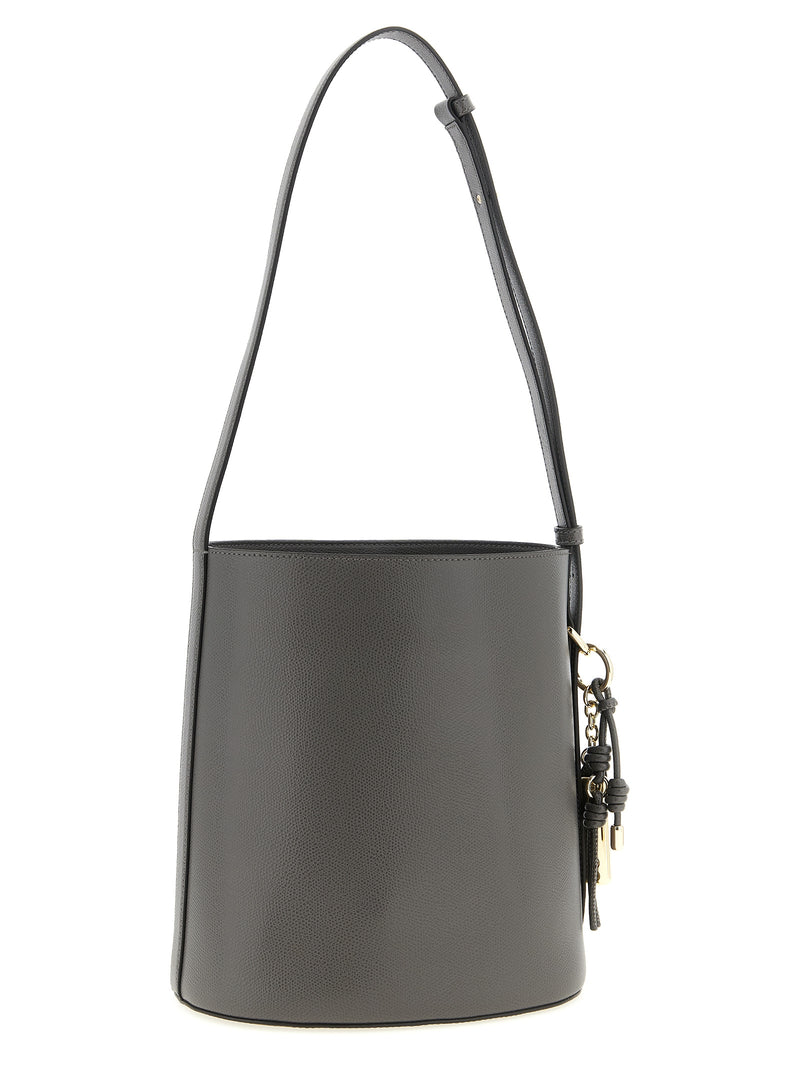 Furla Roxie Gray Calfskin Shoulder Bag