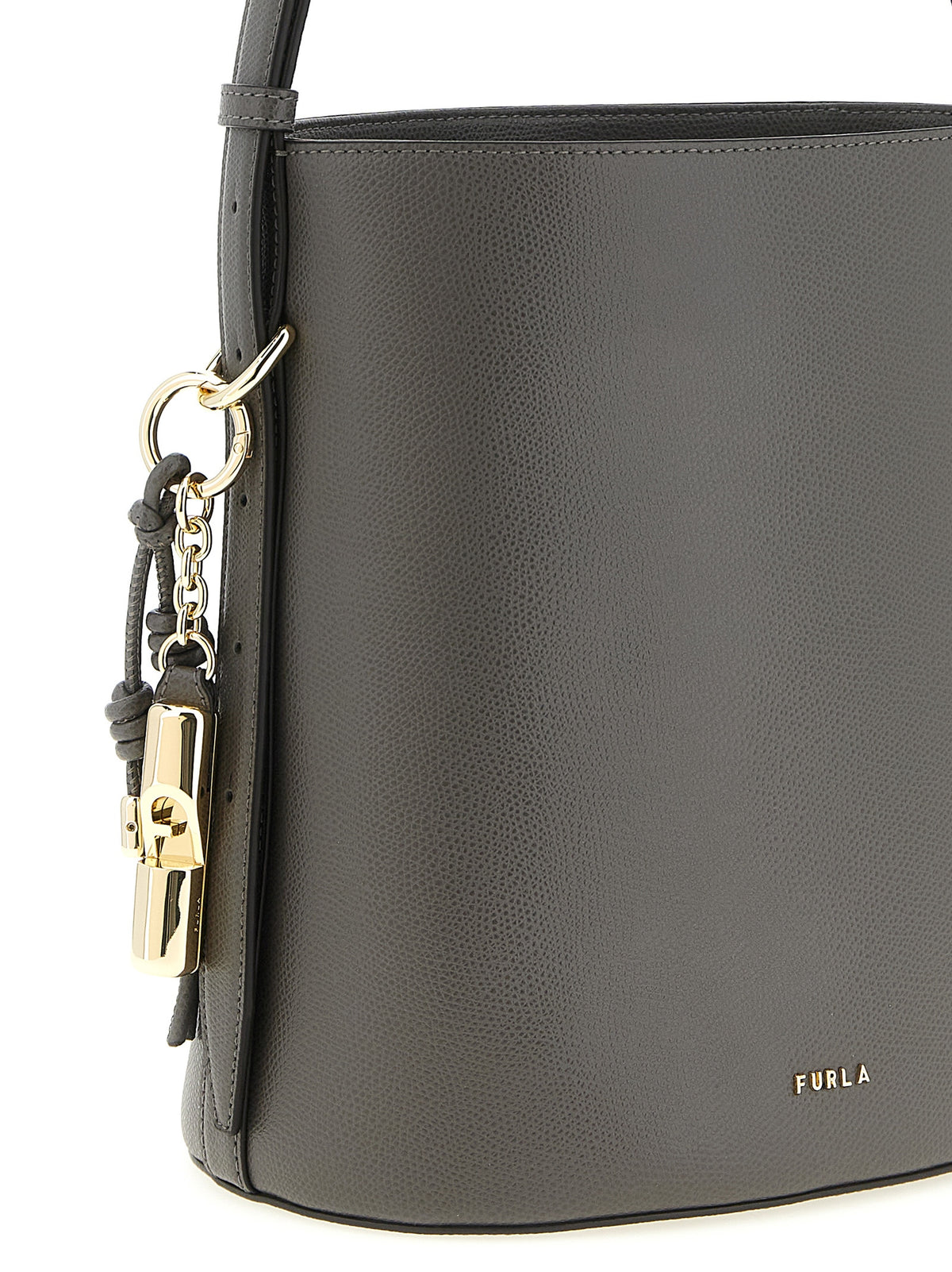 Furla Roxie Gray Calfskin Shoulder Bag