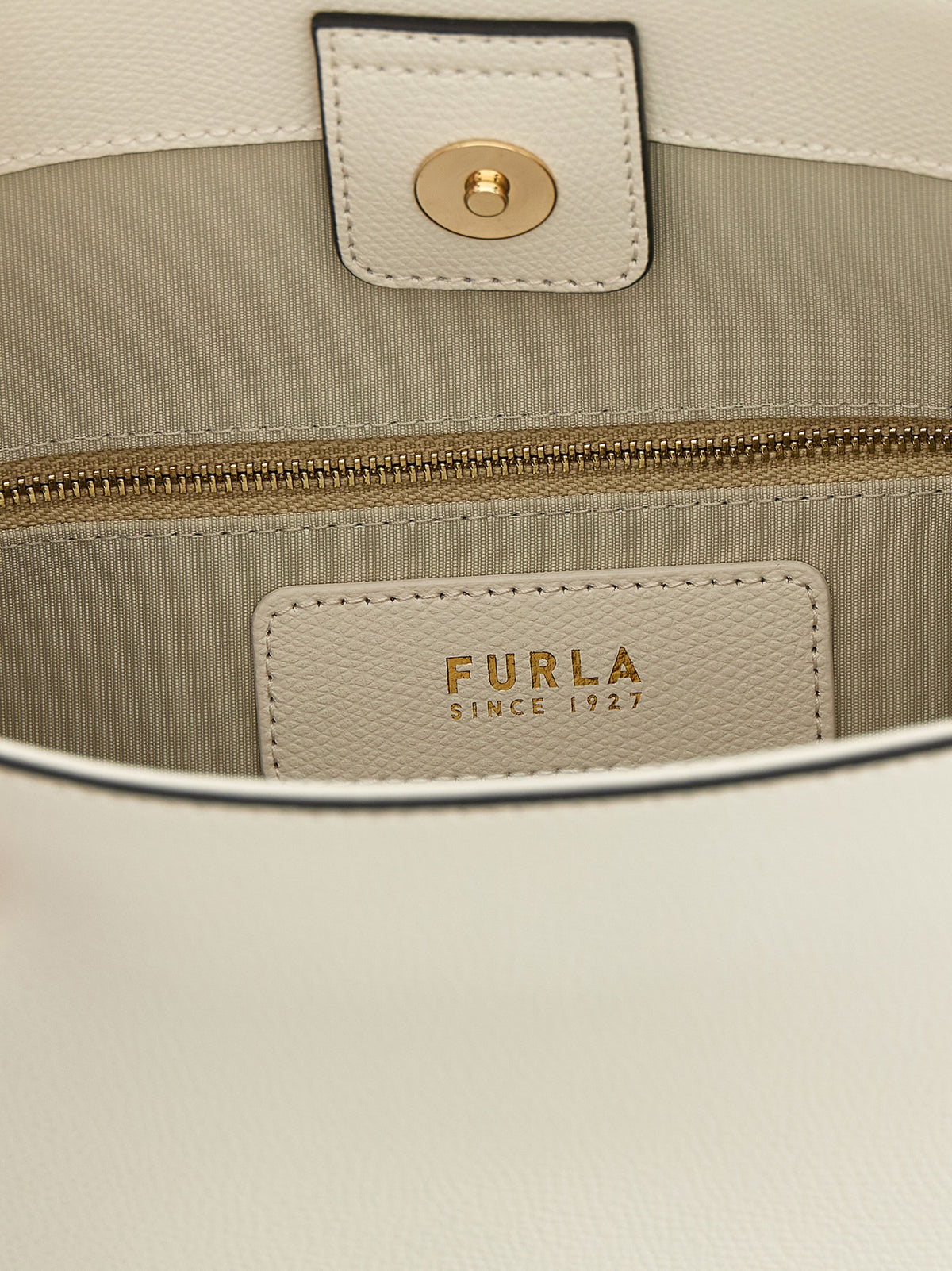 Furla Small ‘Roxie’ White Calfskin Shoulder Bag