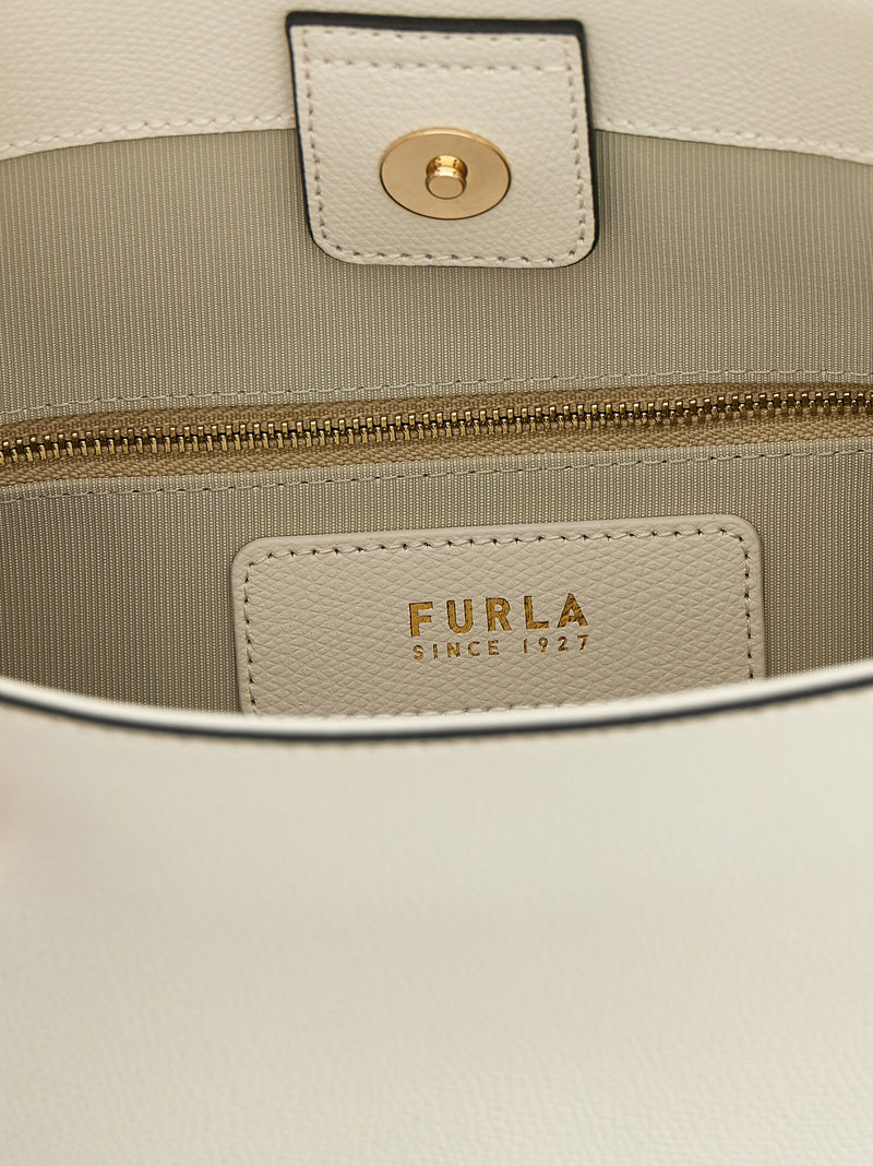 Furla Small ‘Roxie’ White Calfskin Shoulder Bag