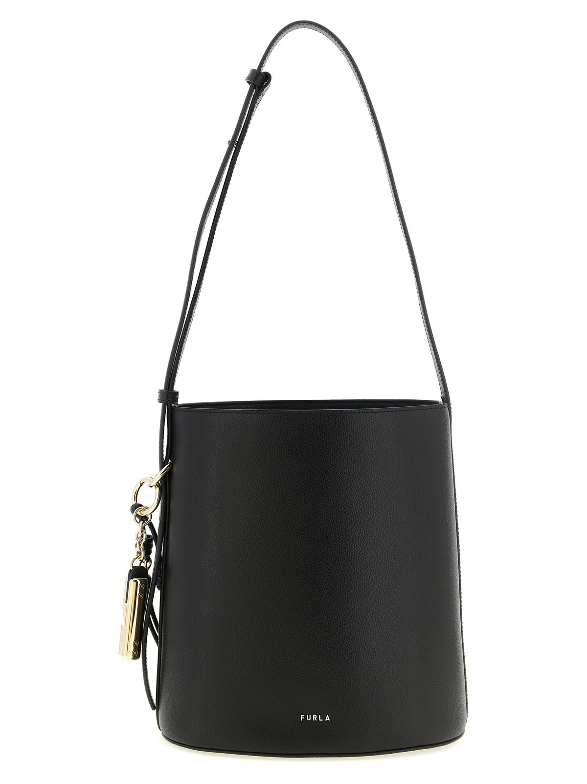 Furla Roxie Black Calfskin Shoulder Bag