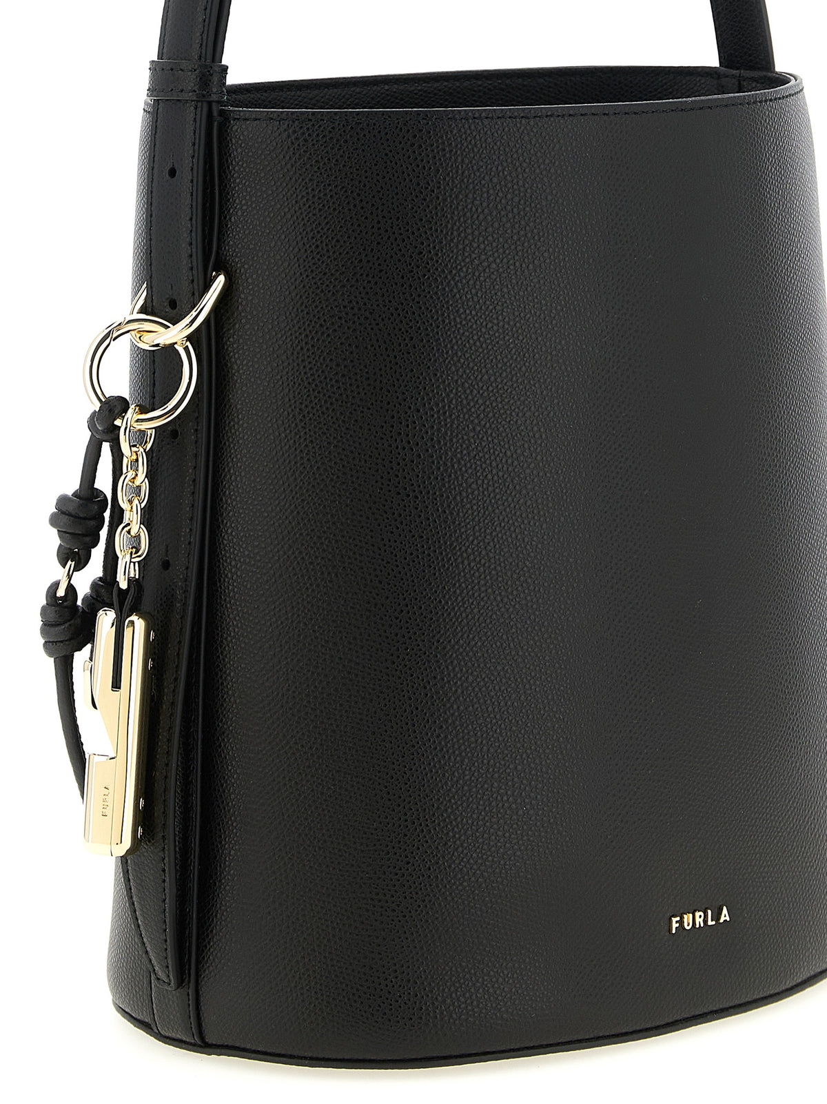 Furla Roxie Black Calfskin Shoulder Bag