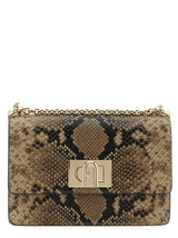 Furla 1927 Gray Goatskin Crossbody Bag