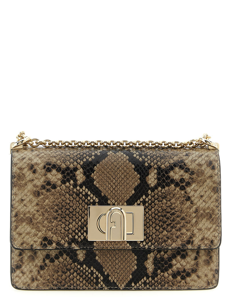 Furla 1927 Gray Goatskin Crossbody Bag