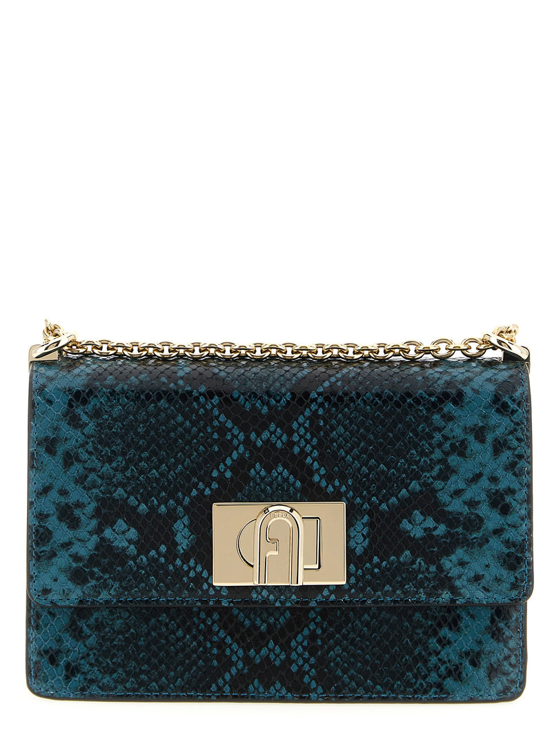 Furla 1927 Blue Goatskin Crossbody Bag