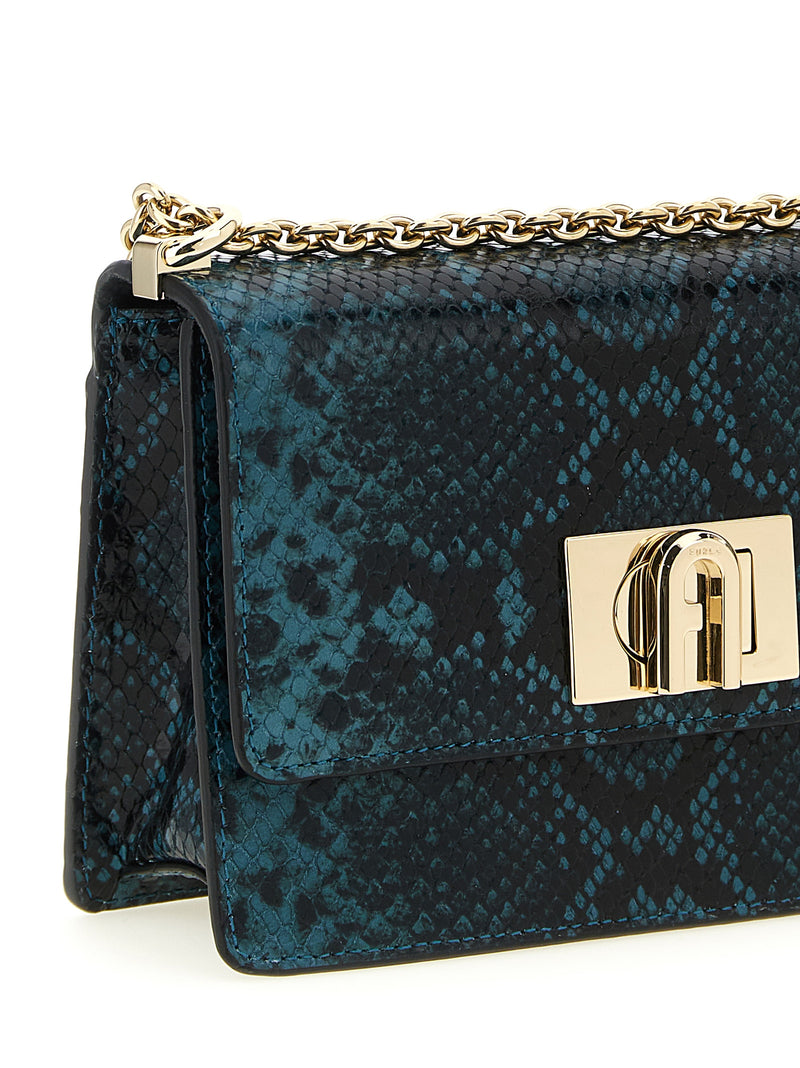 Furla 1927 Blue Goatskin Crossbody Bag
