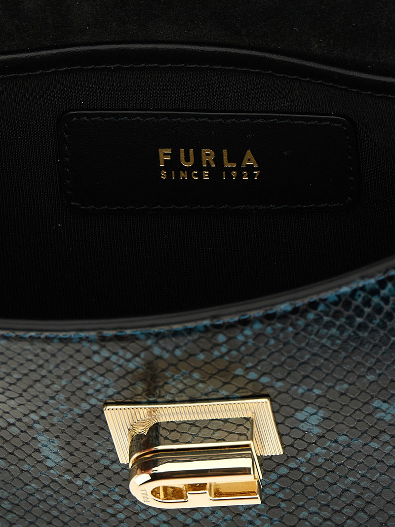 Furla 1927 Blue Goatskin Crossbody Bag