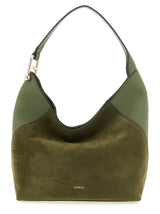Furla Bicolor Calfskin Shoulder Bag - Elegant Green Design