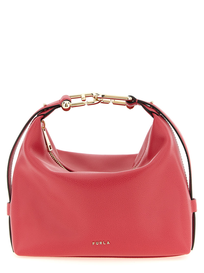 Furla Fuchsia Calfskin Tonie Shoulder Bag