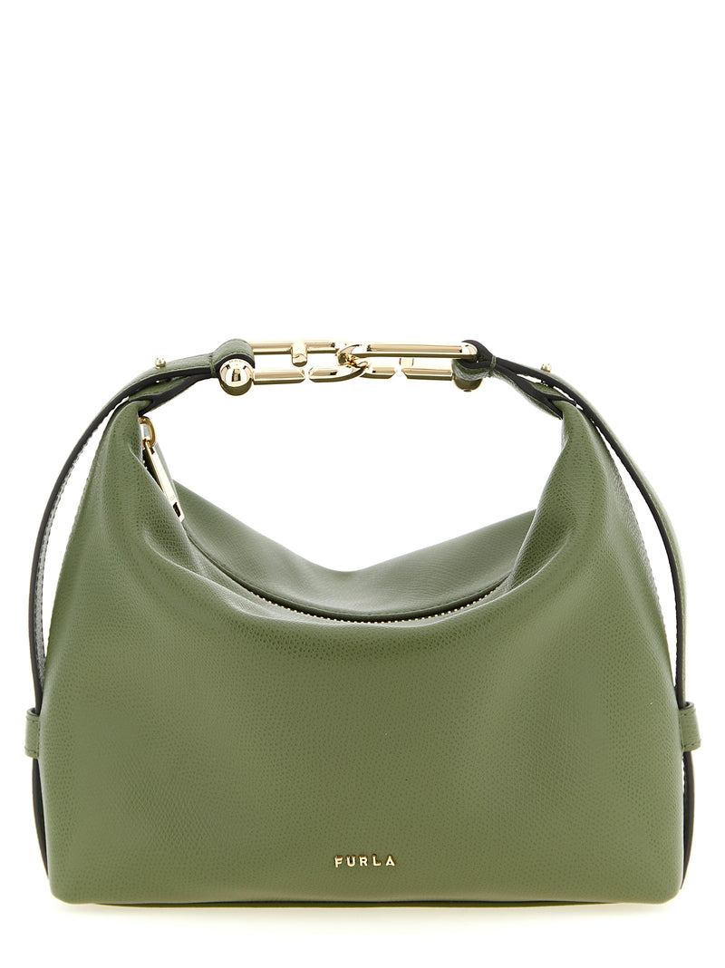 Furla Tonie Bicolor Calfskin Shoulder Bag - Green