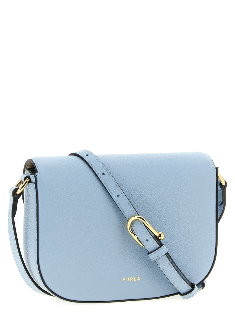 Furla Moonlight Blue Calfskin Crossbody Bag