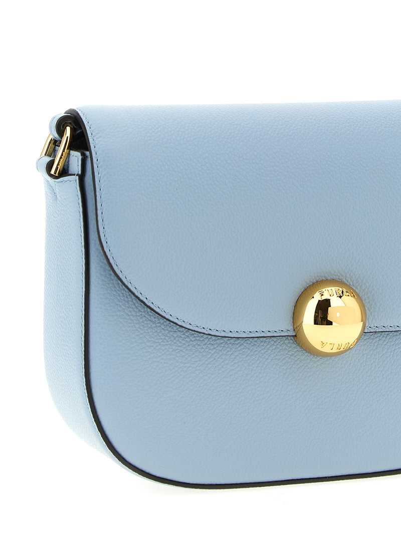 Furla Moonlight Blue Calfskin Crossbody Bag