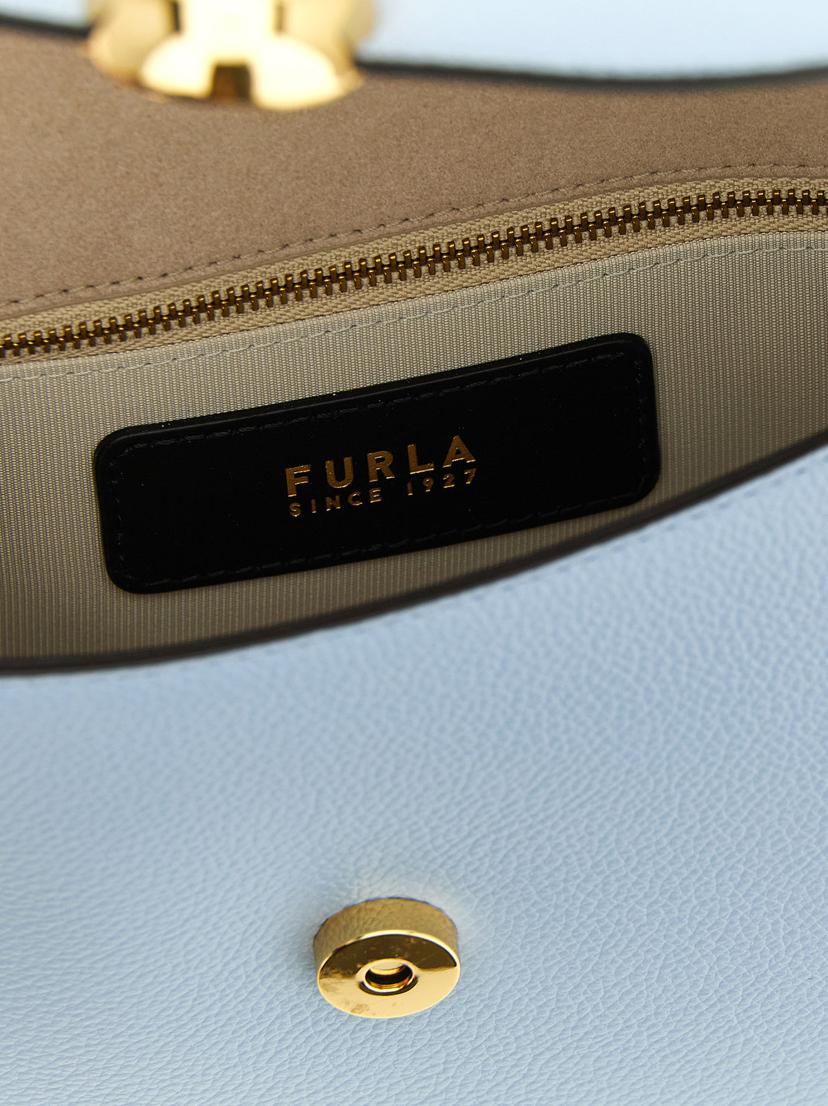 Furla Moonlight Blue Calfskin Crossbody Bag
