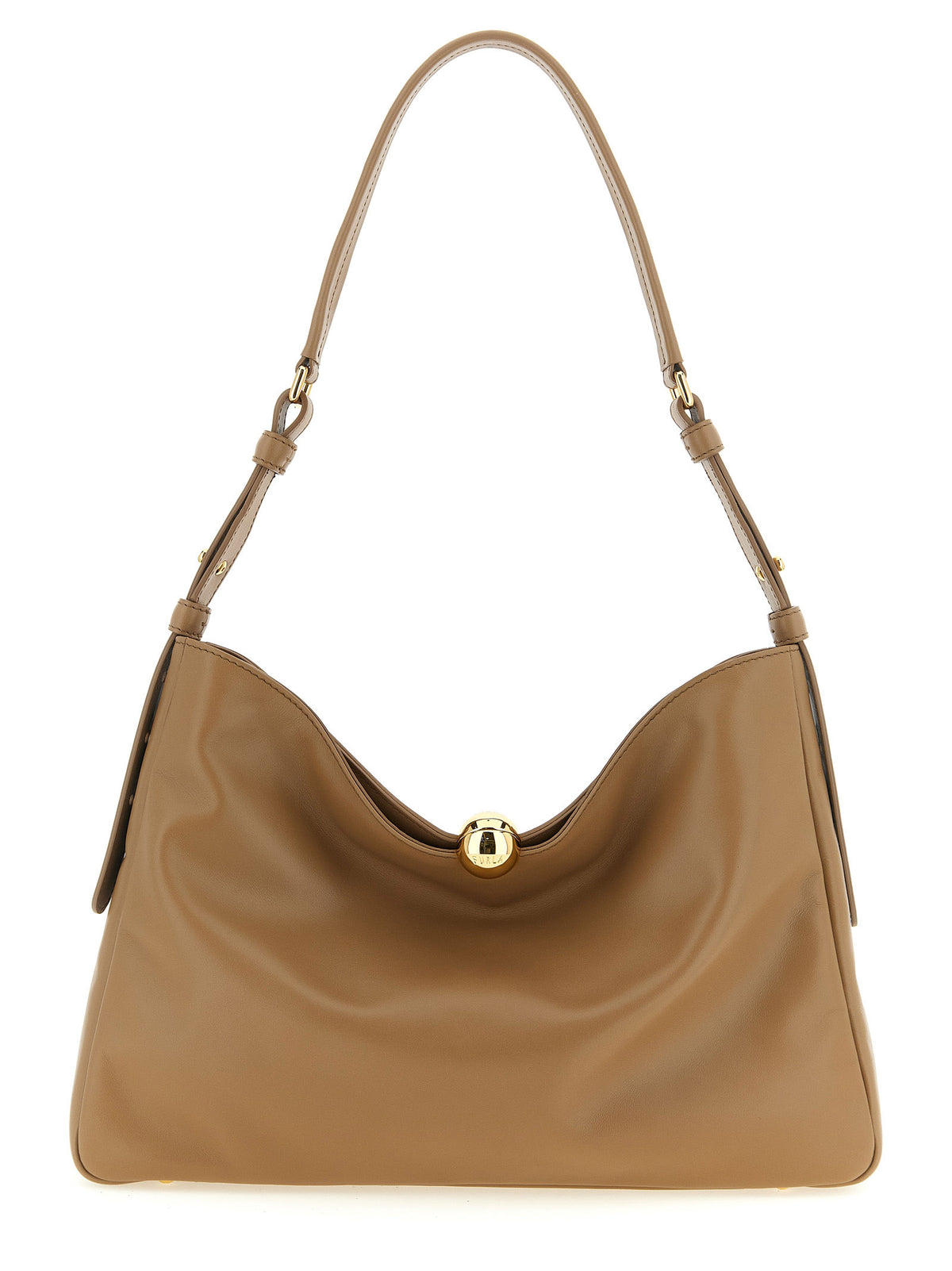 Furla Sfera Soft Beige Calfskin Shoulder Bag