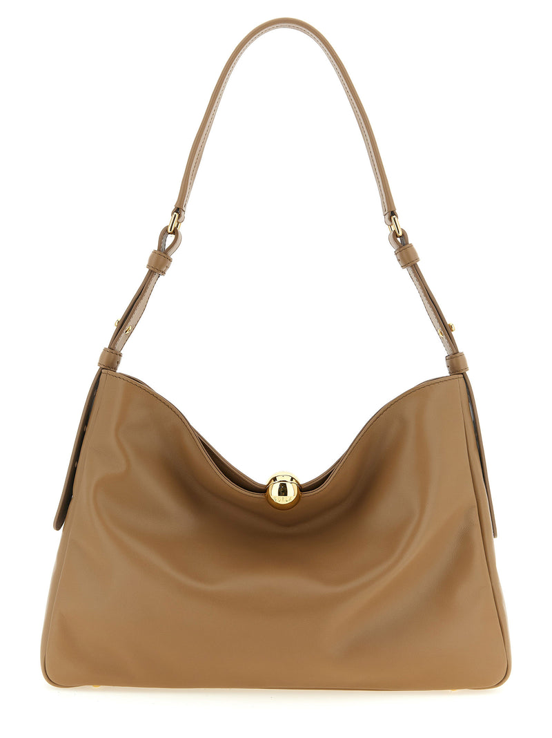 Furla Sfera Soft Beige Calfskin Shoulder Bag