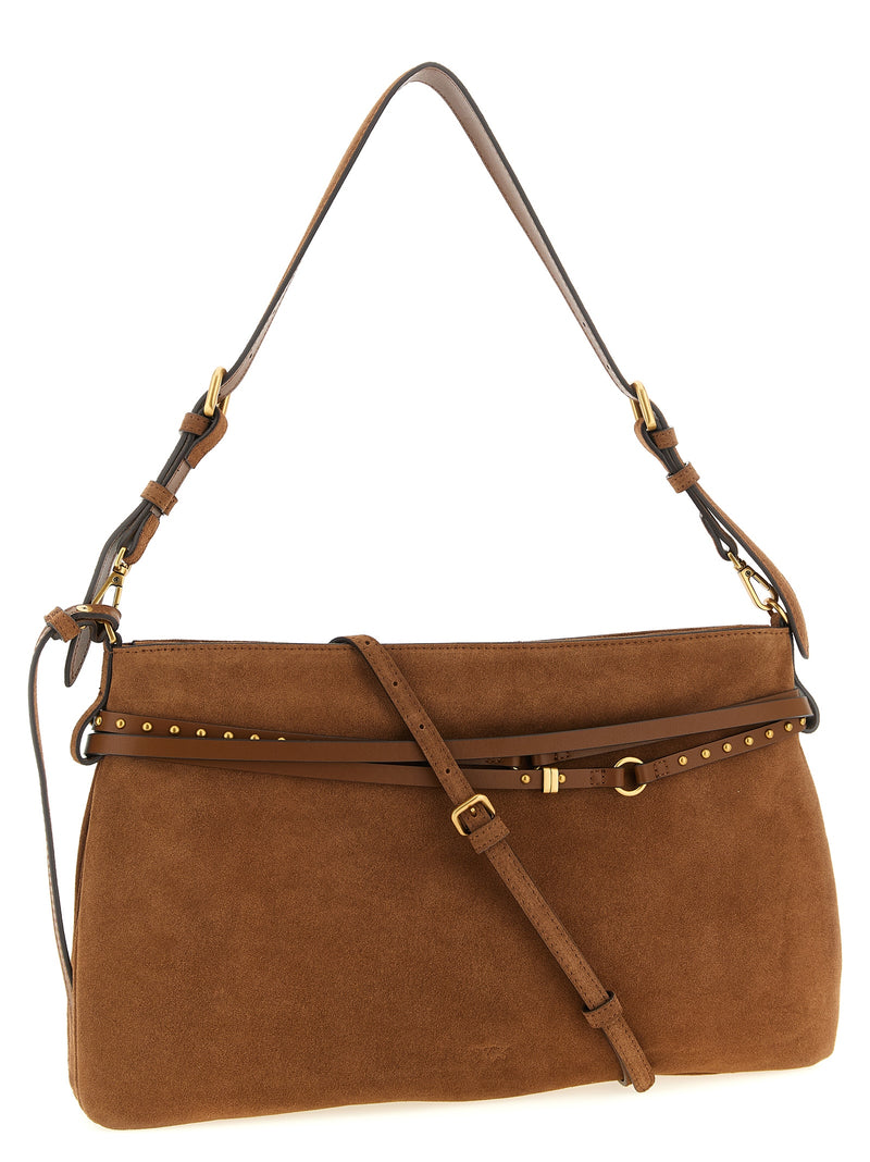 PINKO Brown Cowhide Shoulder Bag - Elegant & Versatile