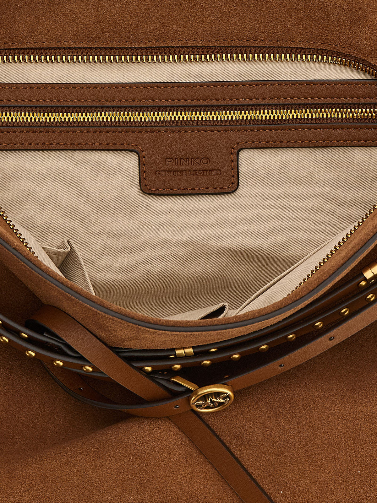 PINKO Brown Cowhide Shoulder Bag - Elegant and Versatile