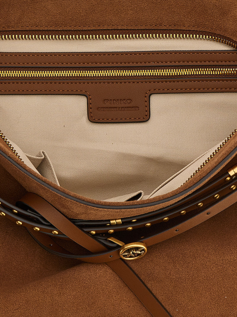 PINKO Brown Cowhide Shoulder Bag - Elegant & Versatile