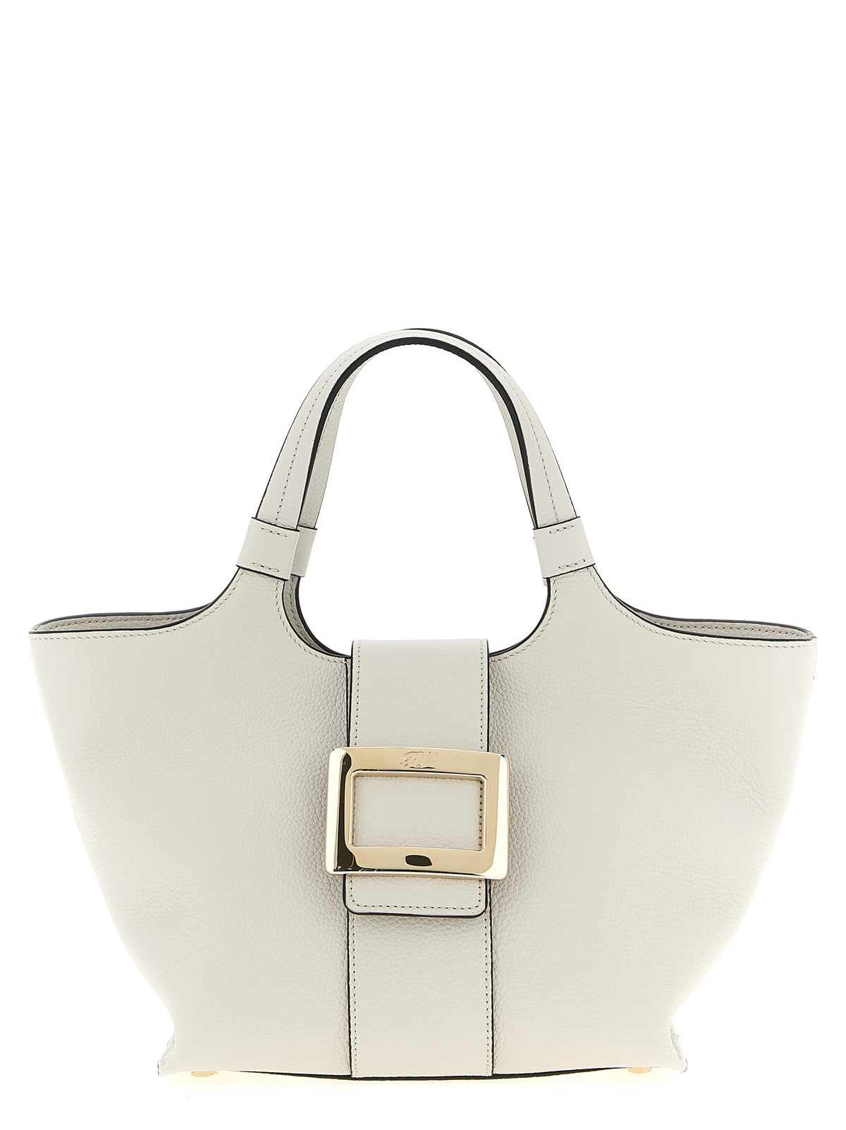 Roger Vivier Gray Calfskin Tote Bag - Elegant Mini Shopping Bag