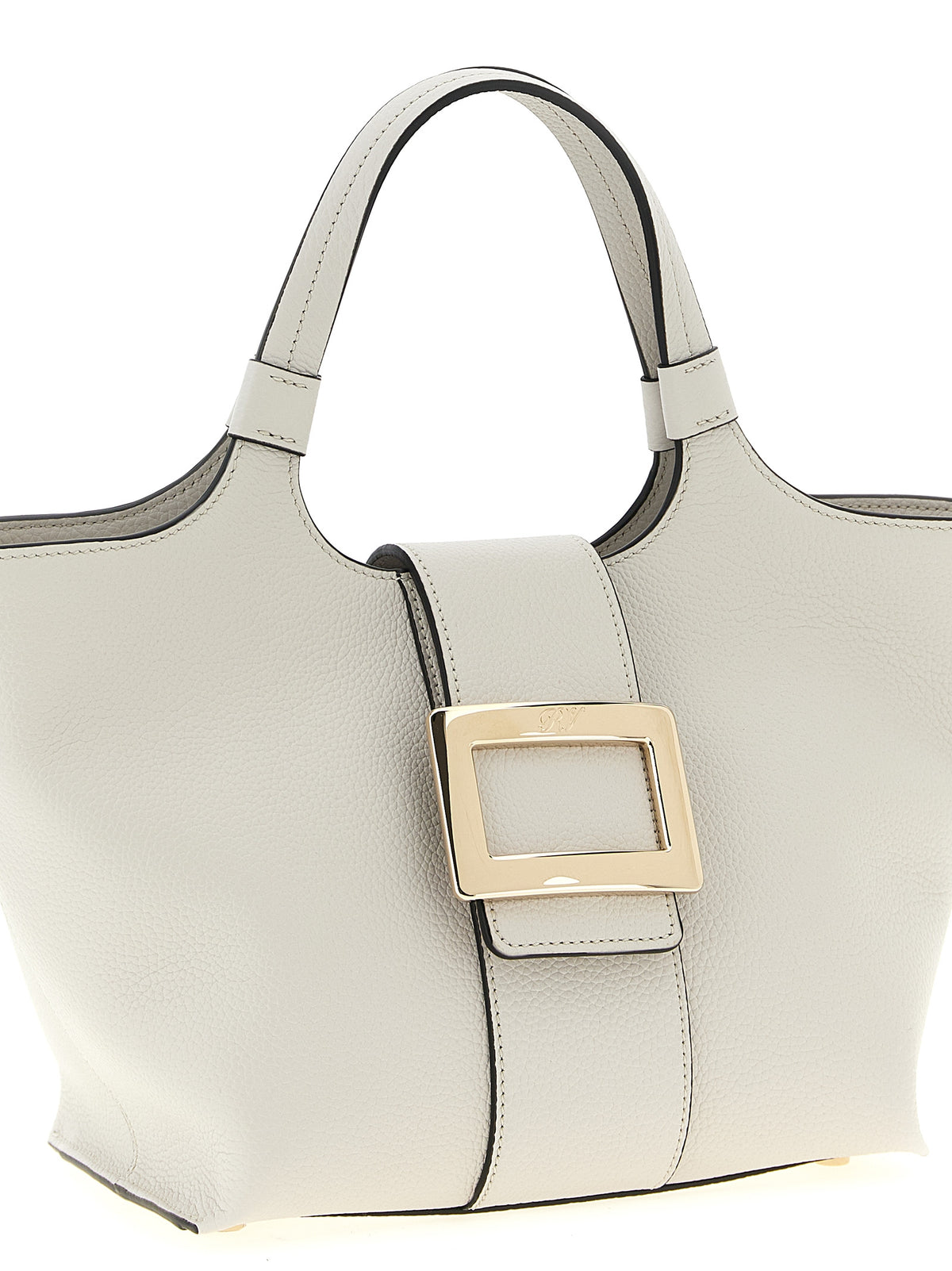Roger Vivier Gray Calfskin Tote Bag - Elegant Mini Shopping Bag