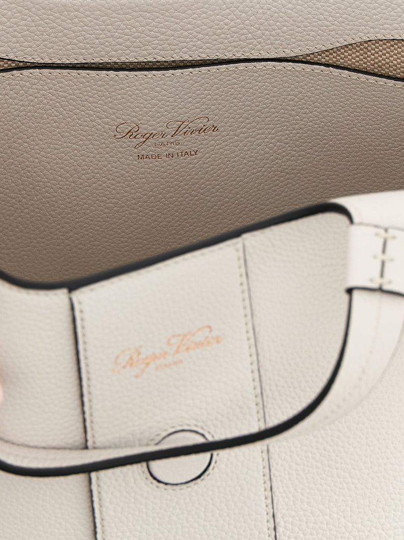 Roger Vivier Gray Calfskin Tote Bag