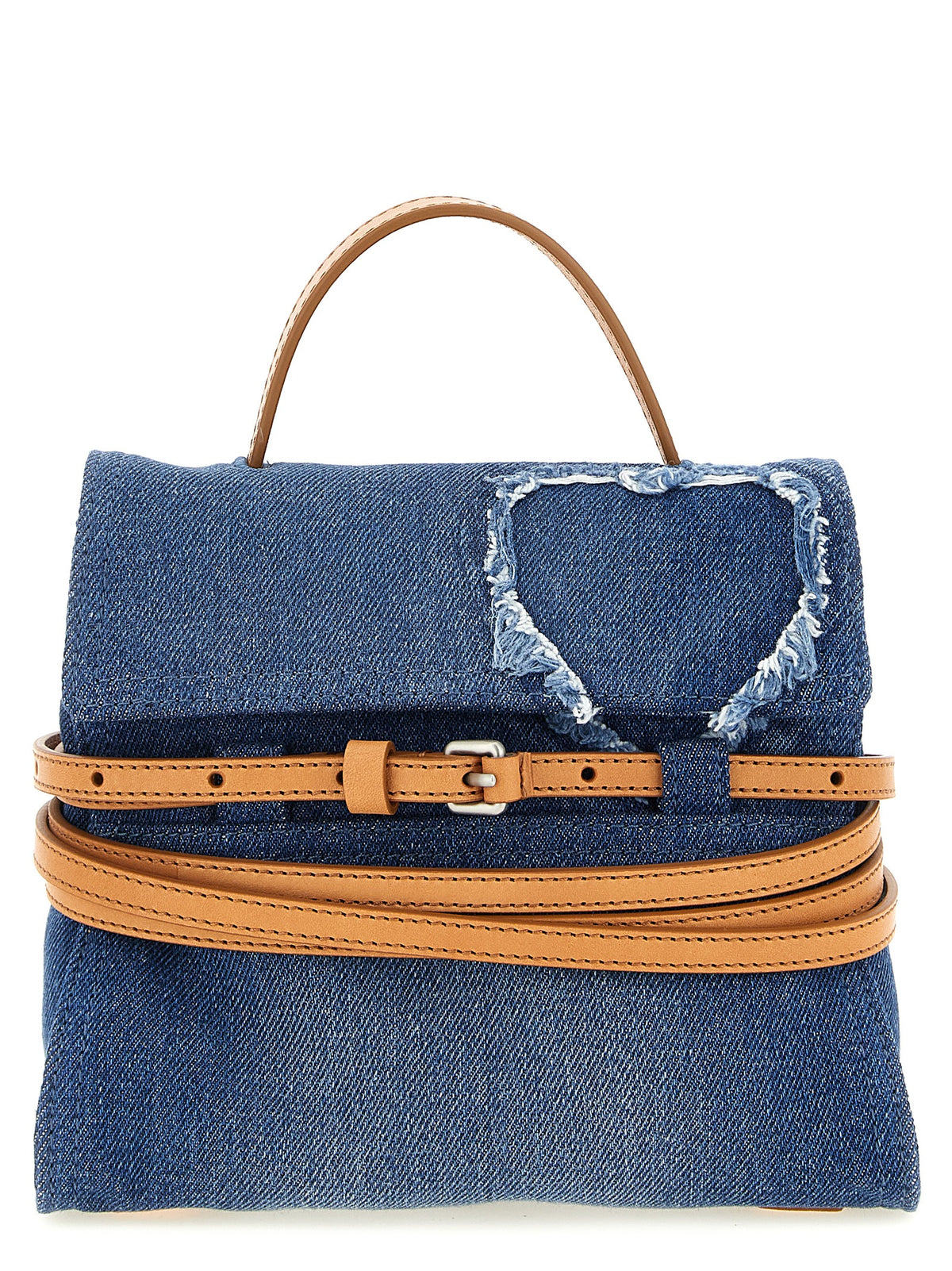 Moschino 'Tie Me' Blue Cotton Handbag