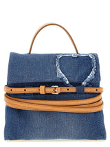 Moschino 'Tie Me' Blue Cotton Handbag