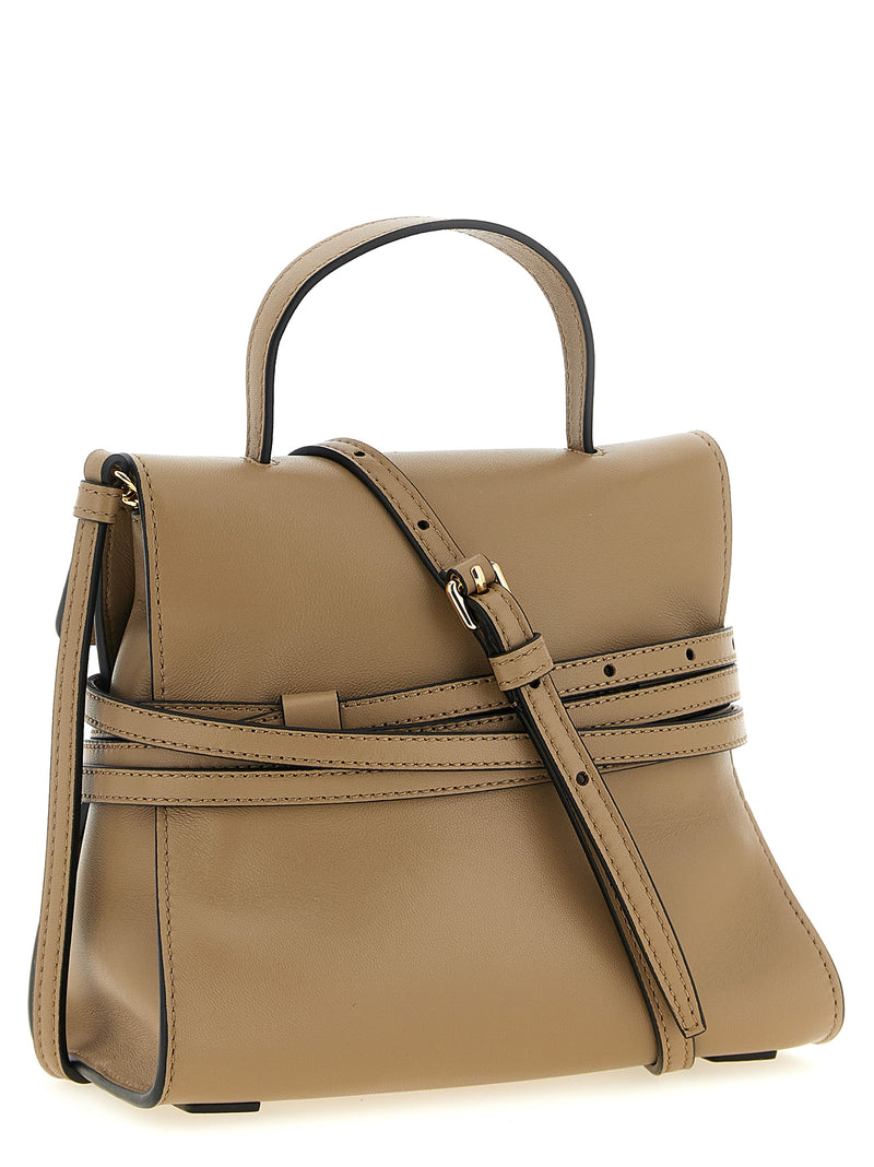 Moschino Beige Napa Leather Tie Me Handbag