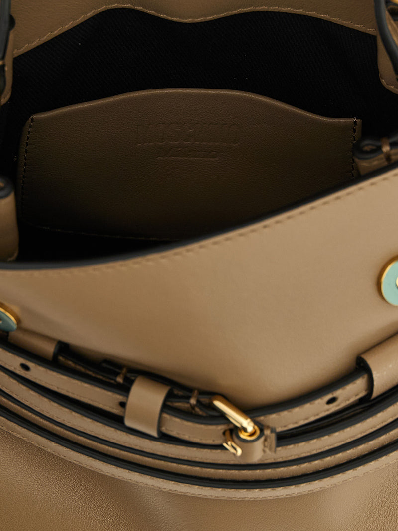 Moschino Beige Napa Leather Tie Me Handbag