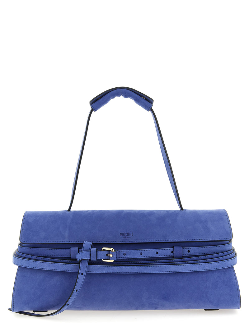 Moschino Blue Calfskin Shoulder Bag - Tie Me Design