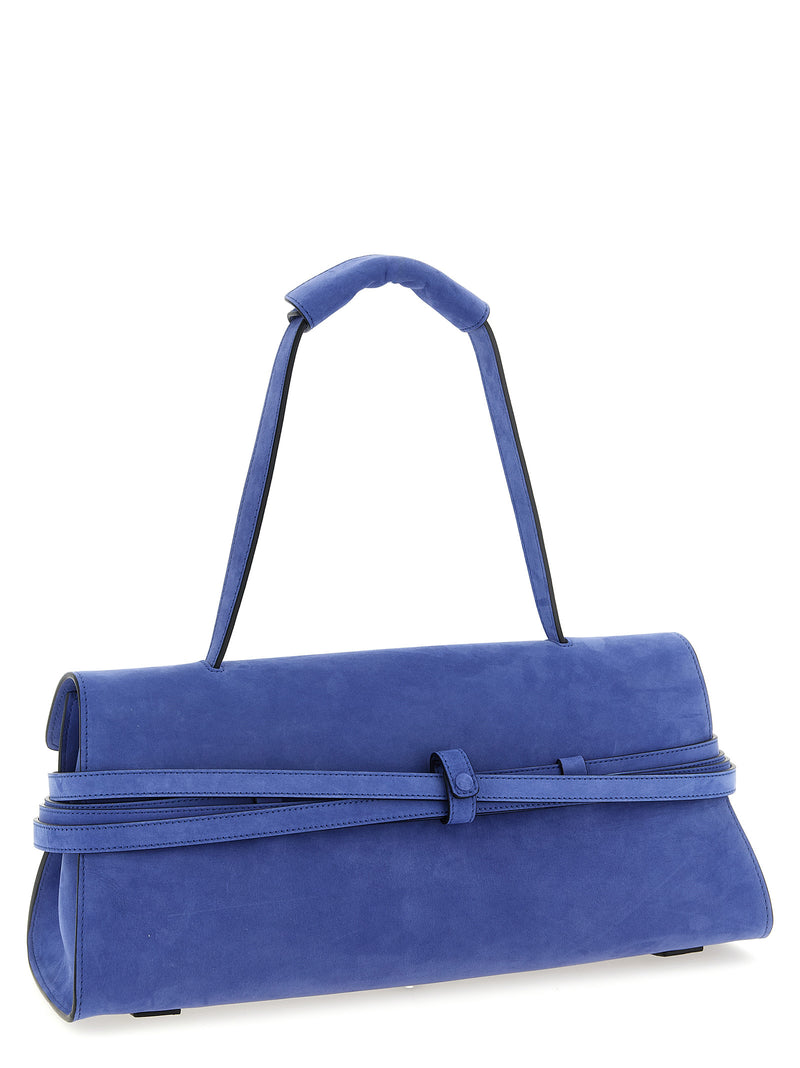 Moschino Blue Calfskin Shoulder Bag - Tie Me Design