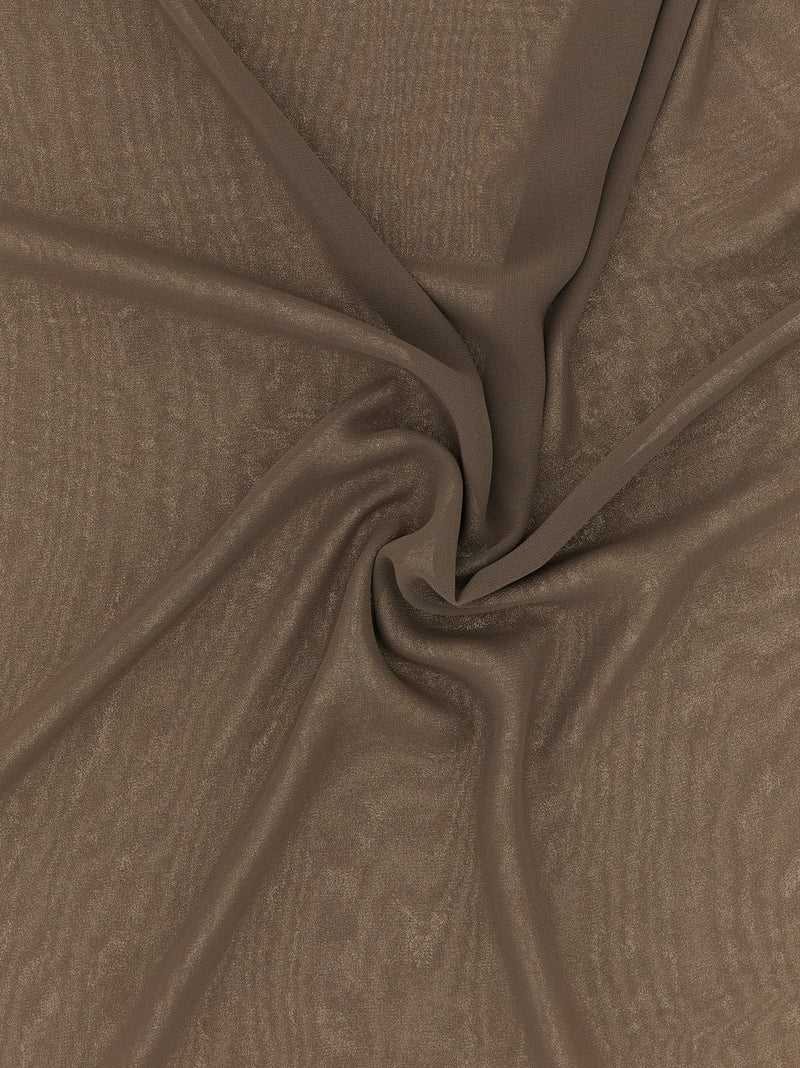 Peserico Brown Georgette Scarf - Elegant Women's Accessory